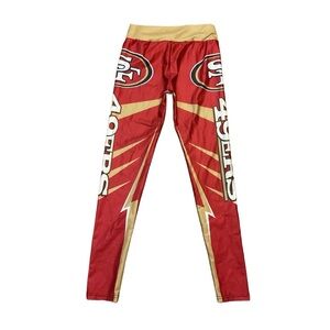 San Francisco 49ers Women's Leggings Spandex gold red